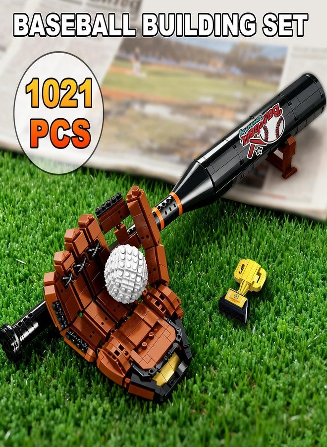 Oeasic Baseball Building Kit for Adults 1021 PCS - Sports Display Model with Bat, Glove, Ball & Trophy, Creative Building Toy for Men, Teens & Fans, Unique Gift Idea & Home Office Display Décor - Image 3